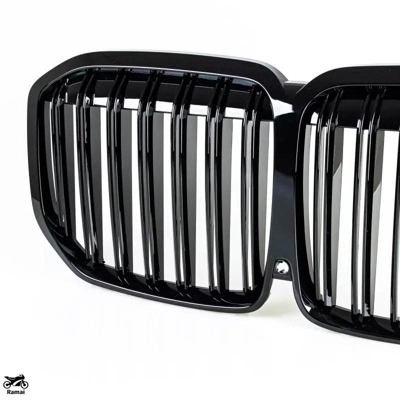 並行輸入品 つやあり ブラック フロント キドニー グリル Single/ Slats M W/ Camera ホール BMW X7 G07 M50i 40i M スポーツ 19-21 カスタム パーツ_4
