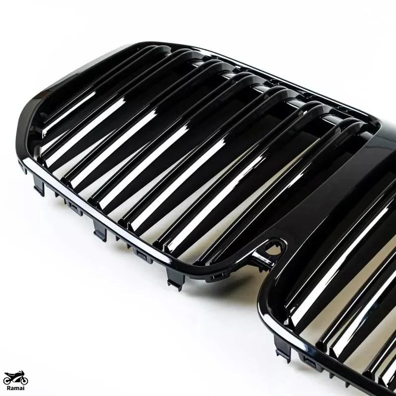 並行輸入品 つやあり ブラック フロント キドニー グリル Single/ Slats M W/ Camera ホール BMW X7 G07 M50i 40i M スポーツ 19-21 カスタム パーツ_5
