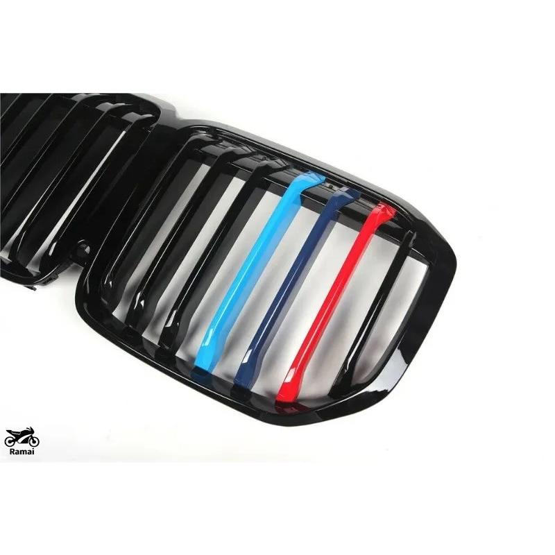 並行輸入品 つやあり ブラック フロント キドニー グリル Single/ Slats M W/ Camera ホール BMW X7 G07 M50i 40i M スポーツ 19-21 カスタム パーツ_6