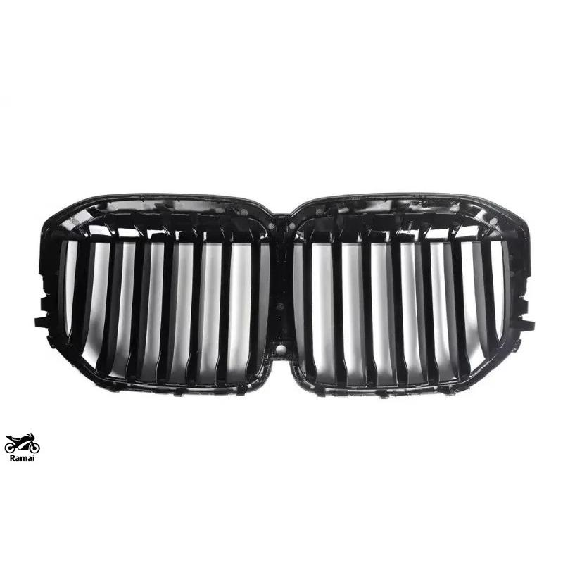 並行輸入品 つやあり ブラック フロント キドニー グリル Single/ Slats M W/ Camera ホール BMW X7 G07 M50i 40i M スポーツ 19-21 カスタム パーツ_7