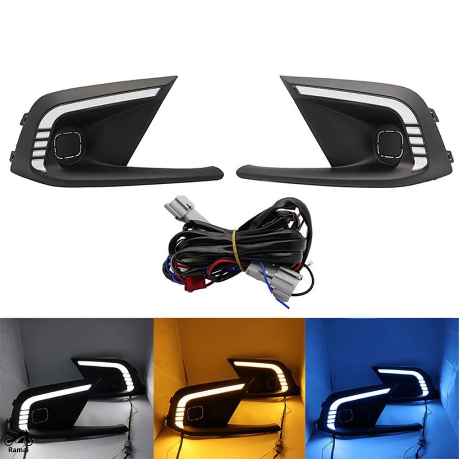 並行輸入品 1 セット LED フォグ ライト デイライト 走行 ランプ DRL バンパー カバー ホンダ シビック セダン/ハッチバック 2022年+ カスタム パーツ_2