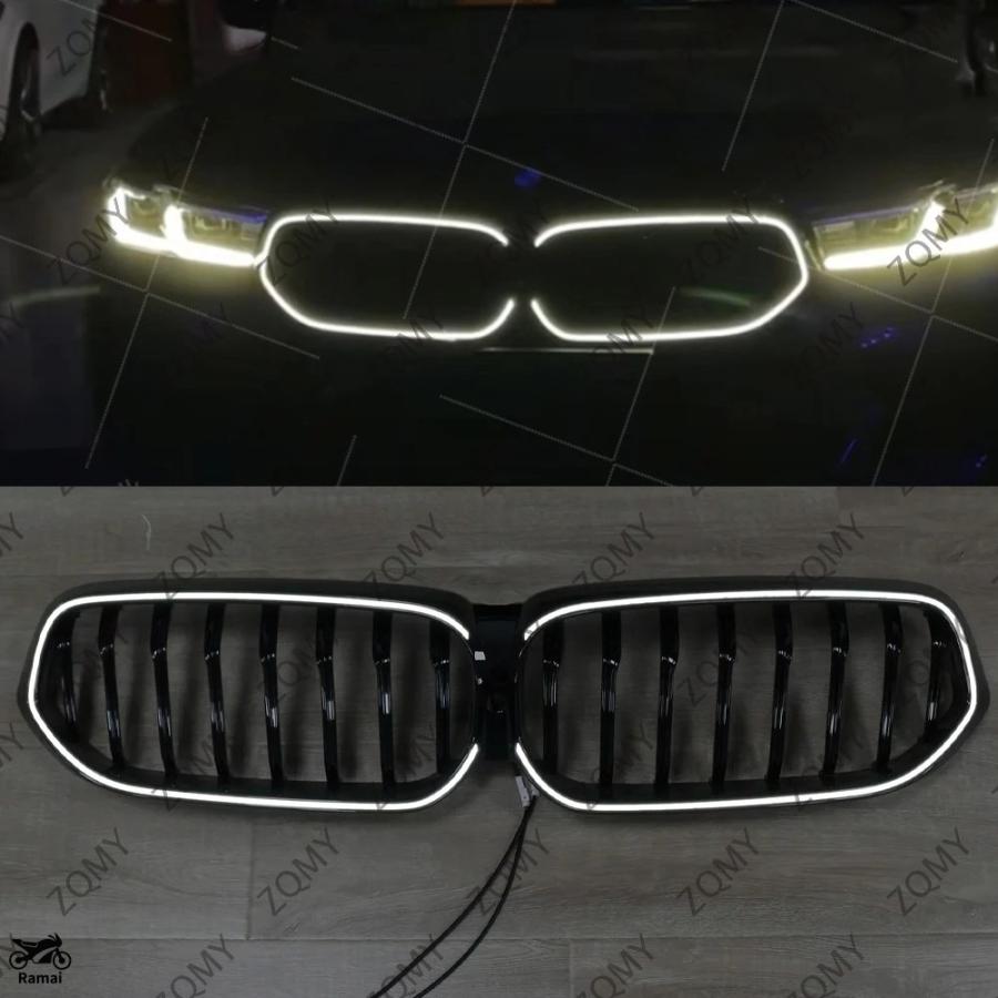 並行輸入品 BMW 6 シリーズ GT G32 2021年-2025 4-ドアs セダン LED ホワイト ライト キドニー グリル フロント バンパー グリル カスタム パーツ_3