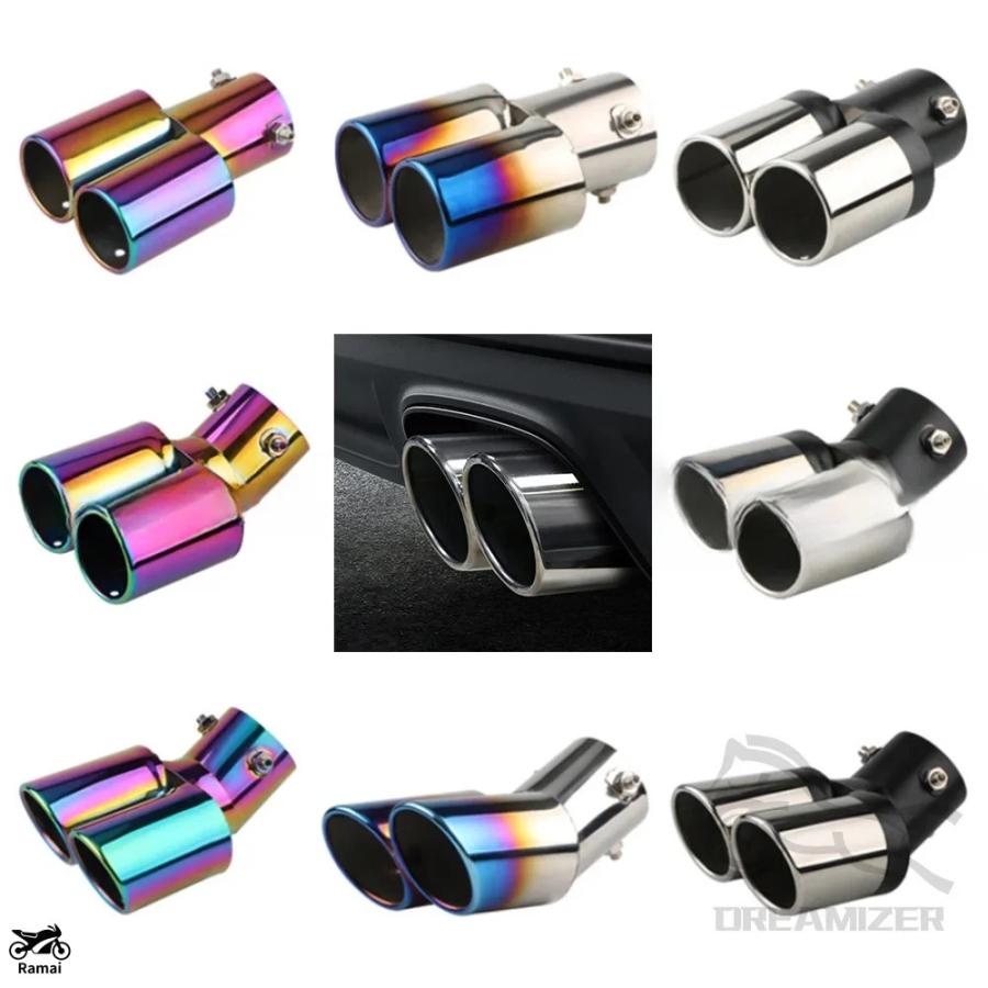 ステンレス エキゾーストパイプセット 汎用 並行輸入品】 汎用 エキゾースト マフラー パイプ テール ステンレス