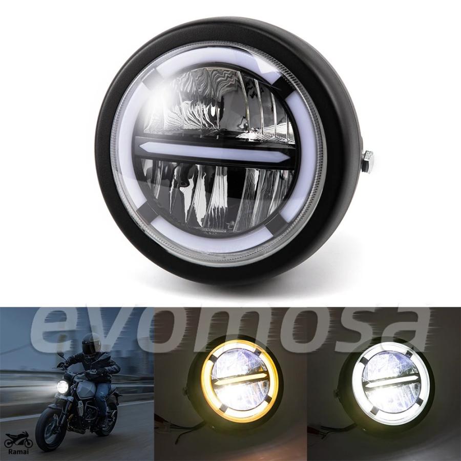 並行輸入品】 6.5 インチ バイク LED ヘッドライト ヘッド ライト 汎用