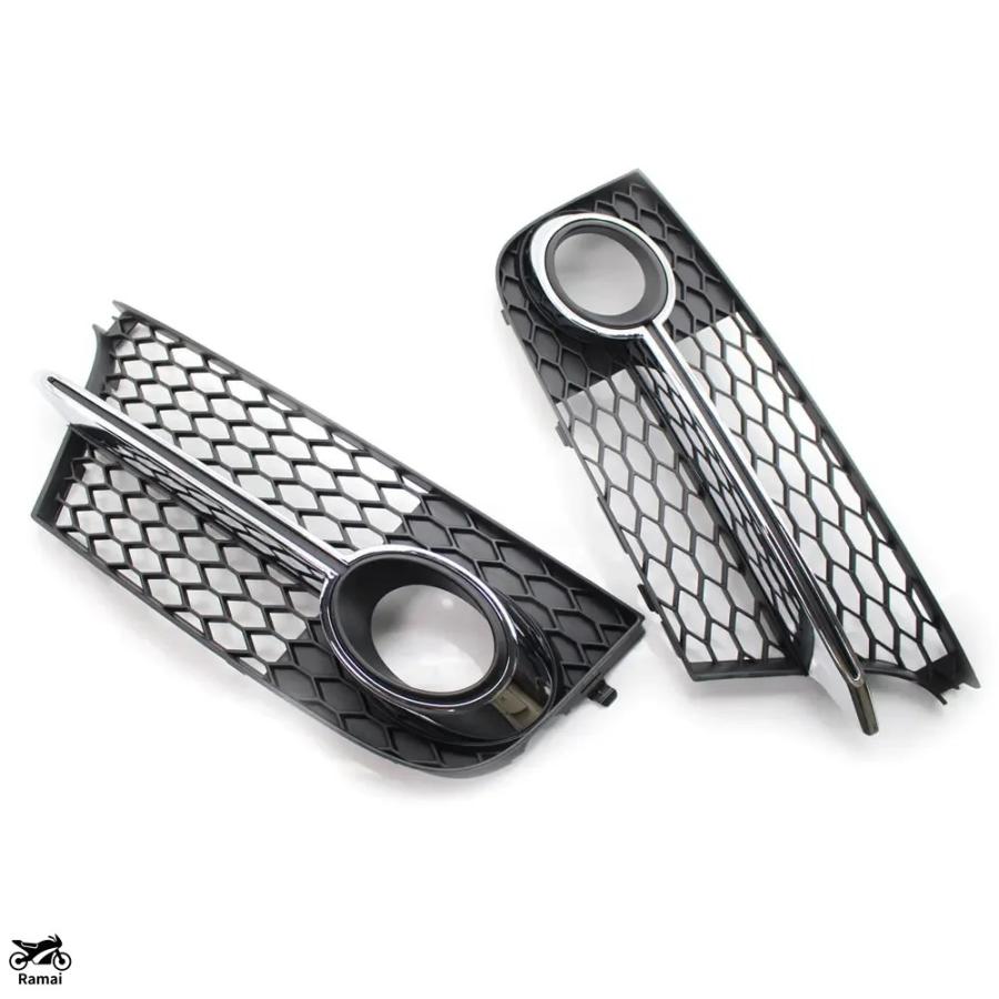並行輸入品 2X フロント グリル ハニカム グリル カバー メッシュ グリル アウディ TT MK2 S-ライン TTS 2011年-2014年 8J0807681KT94 フォグ ライト グリ_4