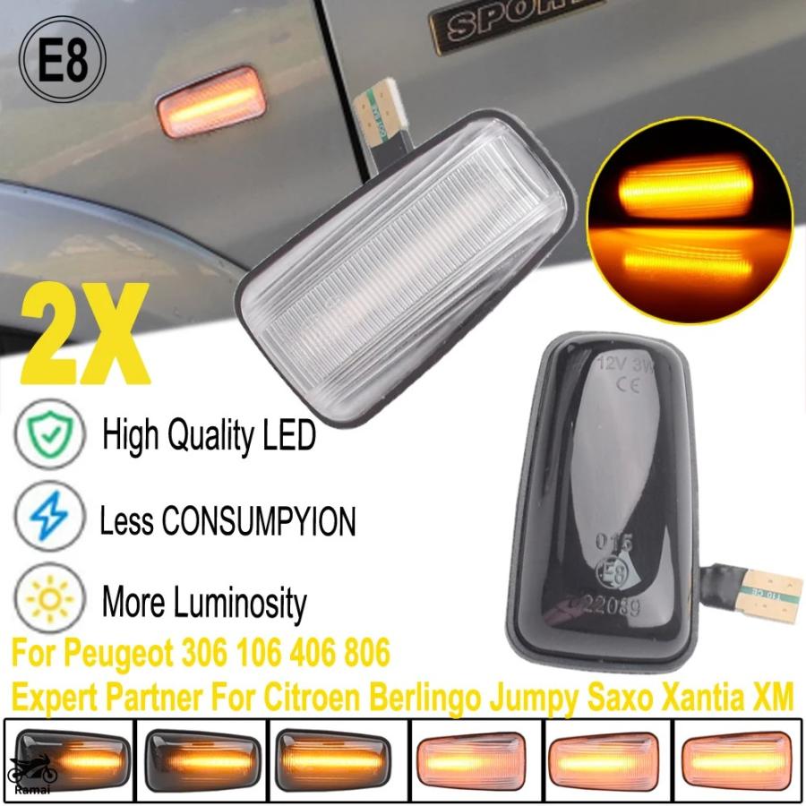 並行輸入品】 シーケンシャル LED サイド マーカー ライト シグナル