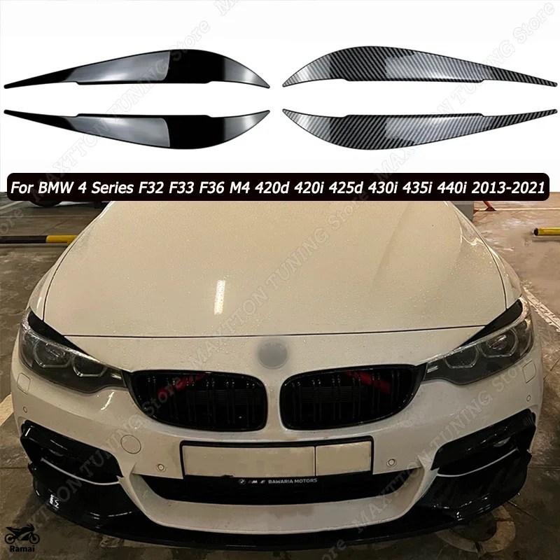 並行輸入品】 1 ペア つやあり ブラック ヘッドライト アイライン BMW