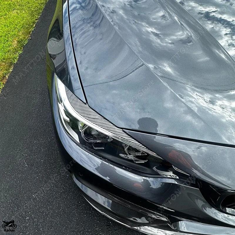 並行輸入品】 1 ペア つやあり ブラック ヘッドライト アイライン BMW
