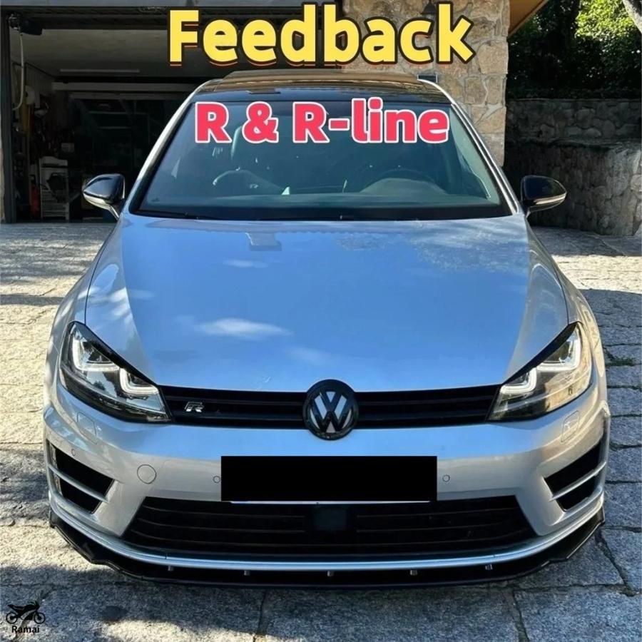 並行輸入品 CS VW ゴルフ 7 7.5 MK7 MK7.5 GTI GTD GTE R R-ライン 2012年-2019年 フロント バンパー リップ スポイラー スプリッター デュフューザー キッ_4