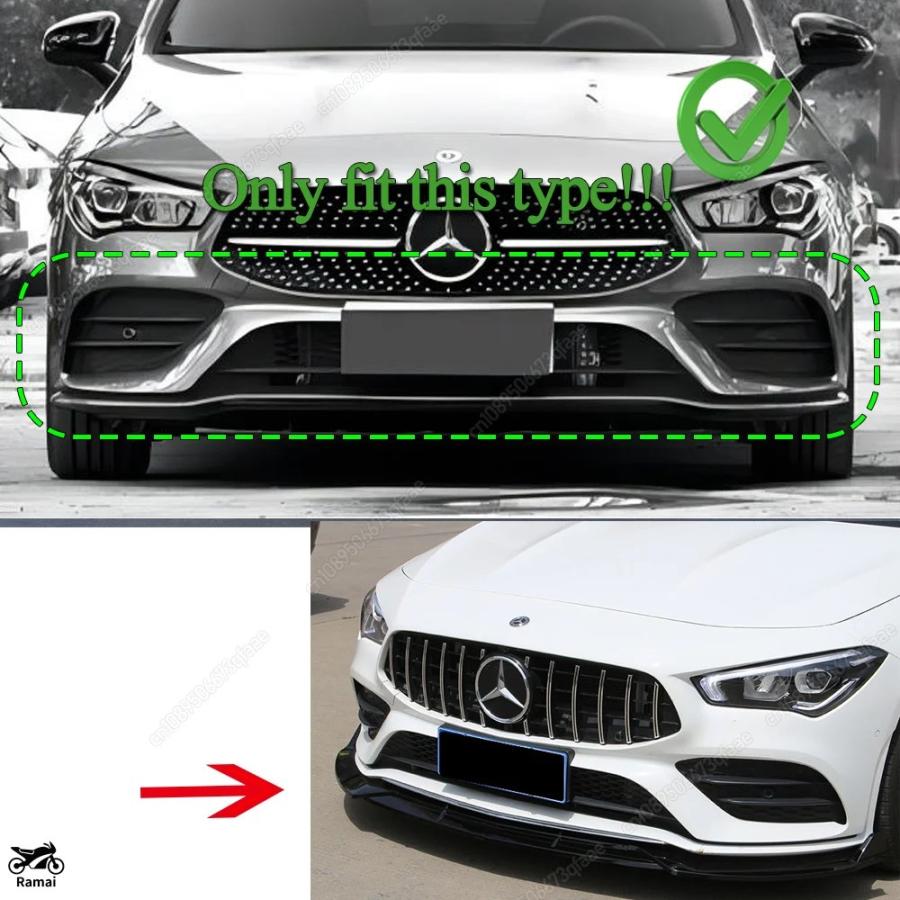 並行輸入品 フロント バンパー リップ デュフューザー スプリッター ベンツ CLA クラス C118 W118 X118 CLA180 200 220 250 CLA35 CLA45 AMG 2019年-2023_4