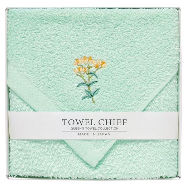 Queen’s プラード国産大判タオルハンカチ グリーン【rm24132fcb140】 | 
