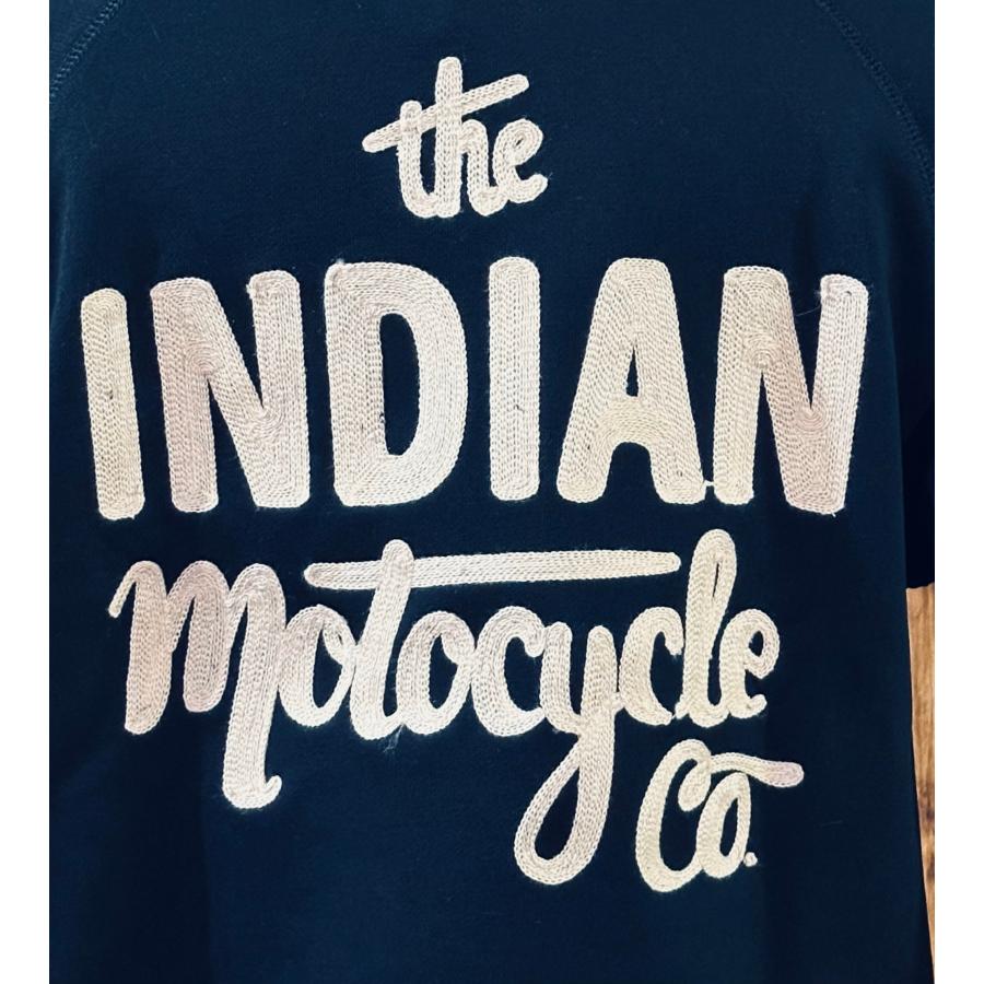 【Indian Motocycle】オールチェーン刺繍 スウェットシャツ Script logo 3カラー インディアンモトサイクル ランブル ...
