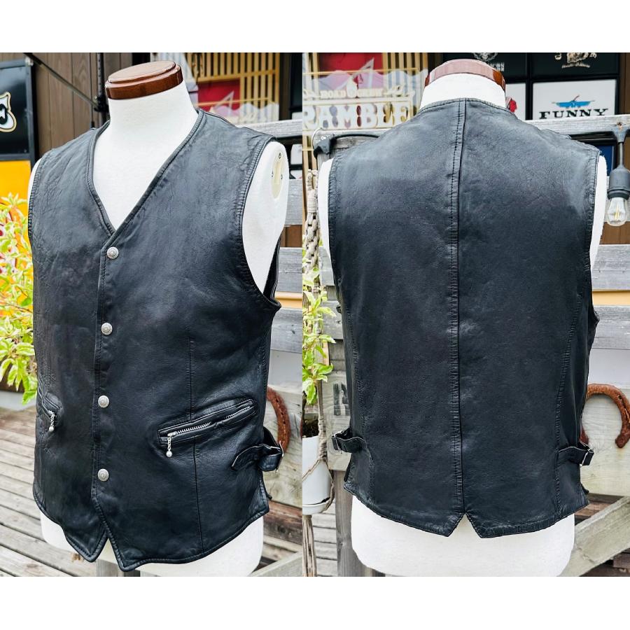 SKULL FLIGHT スカルフライト レザーベスト