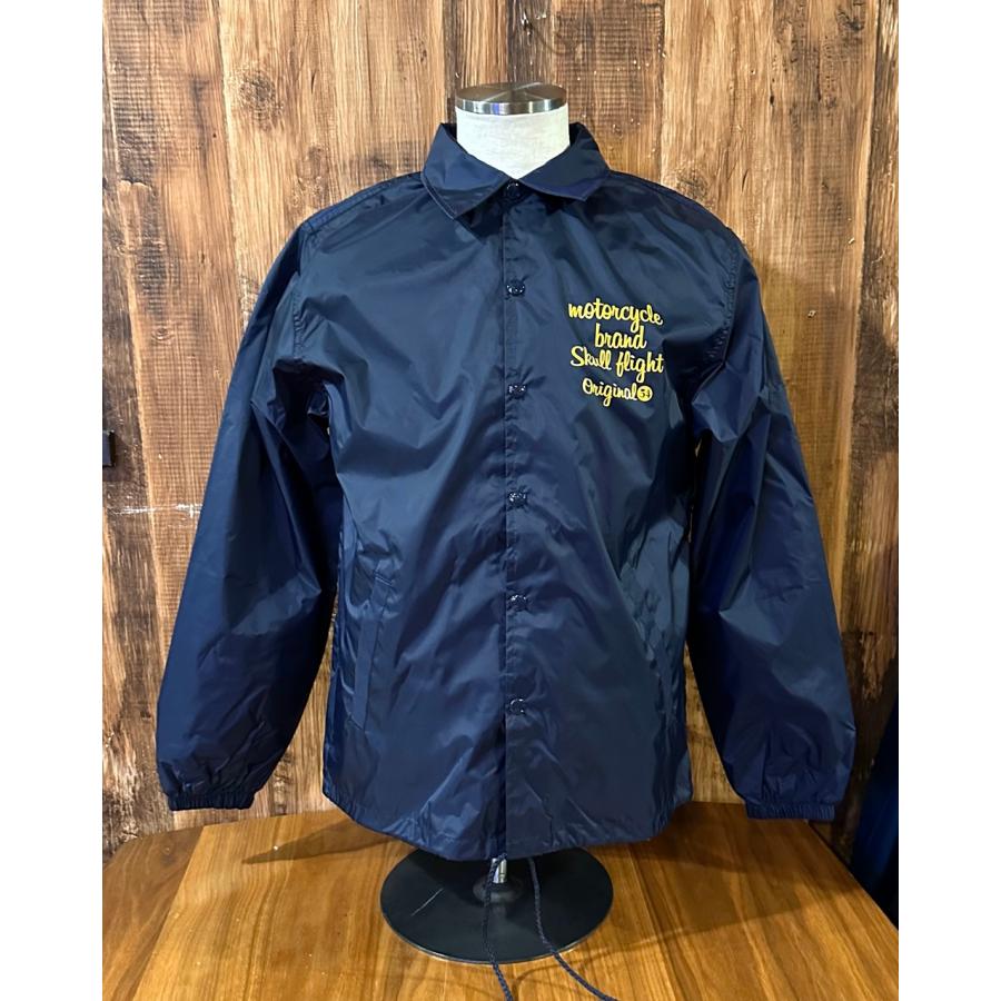 ネイビー フライトジャケット スカル刺繍 SKULL FLIGHT（スカルフライト） 【SKULL FLIGHT】コーチジャケット