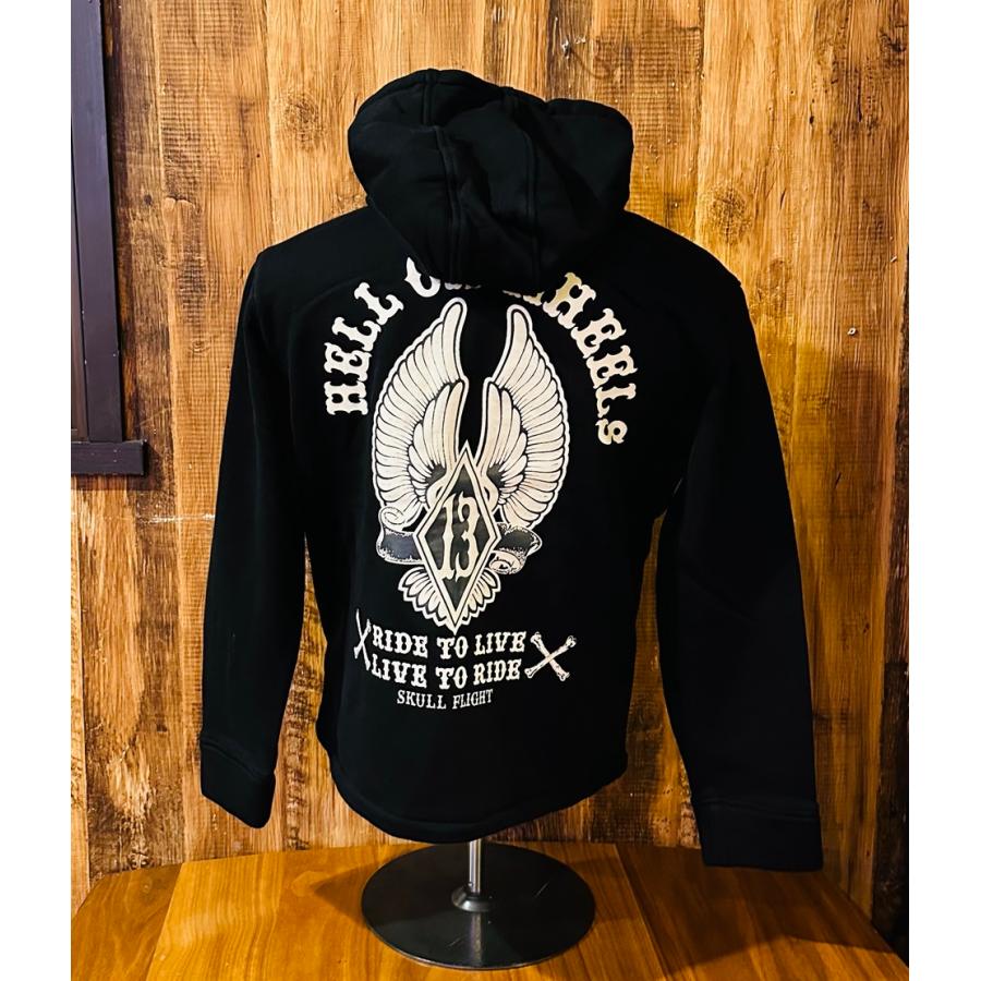 SKULL FLIGHT（スカルフライト） 【SKULL FLIGHT】ジップパーカー HELL