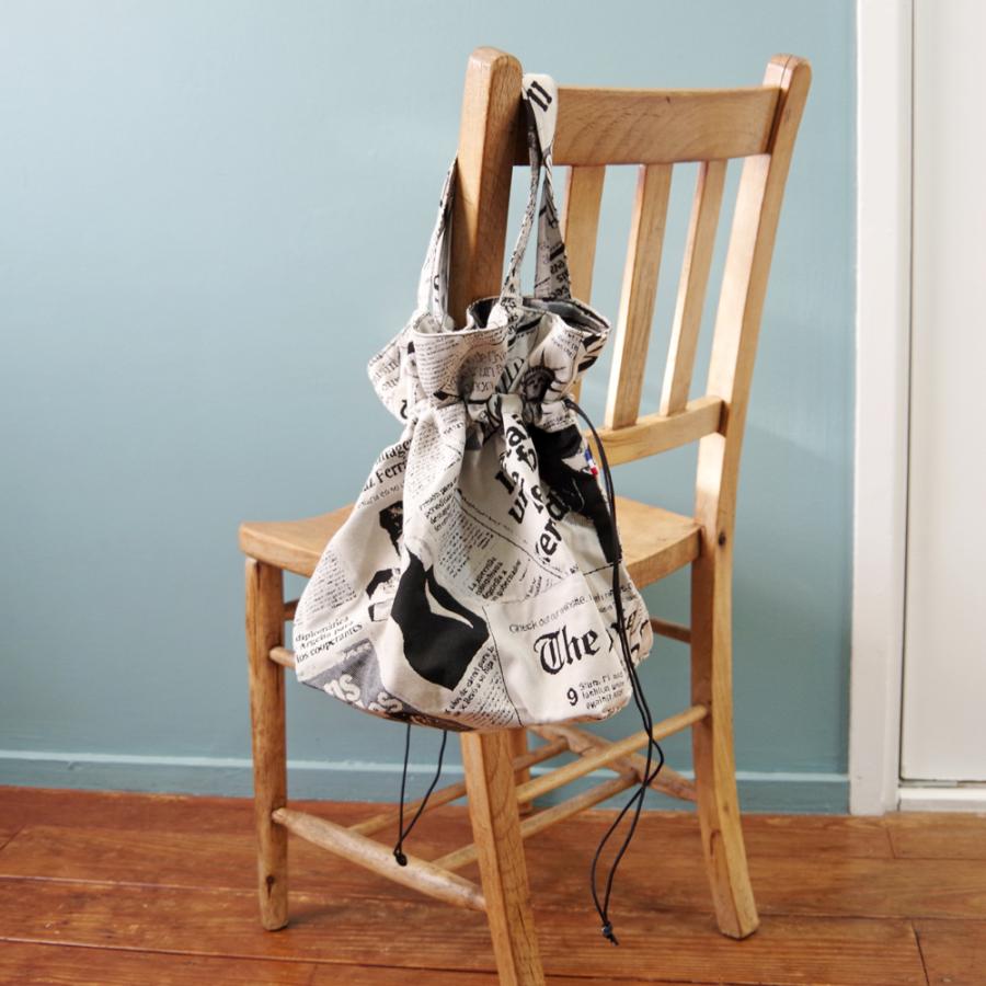 【2026年春夏新作】Erwan L アルワンエル フランス製 【Drawstring tote 25007】トートバッグ 巾着バッグ A4  肩掛け ポリエステル コットン おしゃれの画像
