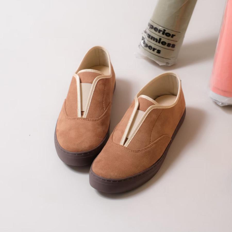 SLACK FOOTWEAR スラックフットウェア AMALE ローカット スリッポン レザー エラスティックスニーカー レディース