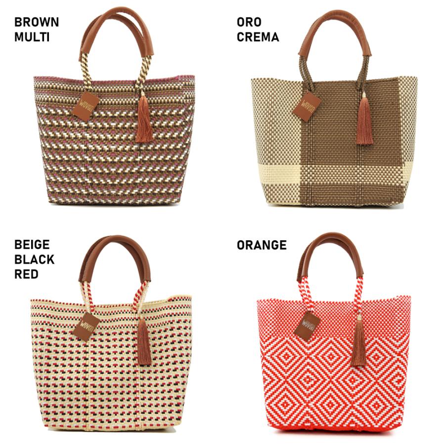 【新色追加】WOVEN ウーヴン Middle Tote ミドルトートメキシコ製 バスケットバッグ ミドルサイズ メルカドバッグ かごバッグ マルシェバッグ トートバッグの画像