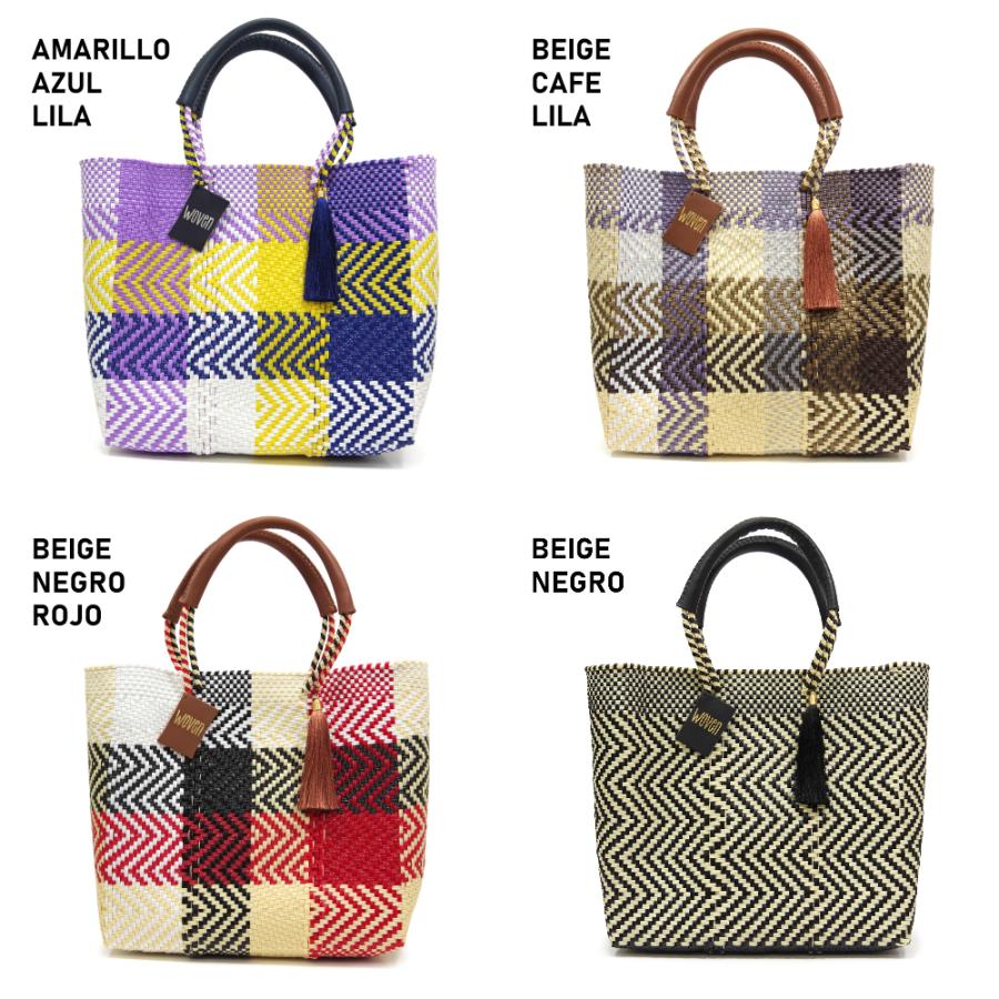 【新色追加】WOVEN ウーヴン Middle Tote ミドルトートメキシコ製 バスケットバッグ ミドルサイズ メルカドバッグ かごバッグ マルシェバッグ トートバッグの画像