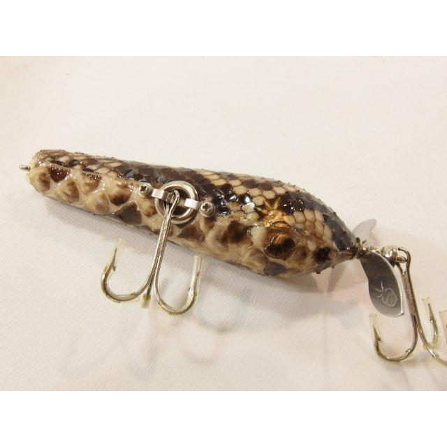 ヒヨコブランド カイテン ヘビ革 ハンドメイド トップウォータールアー