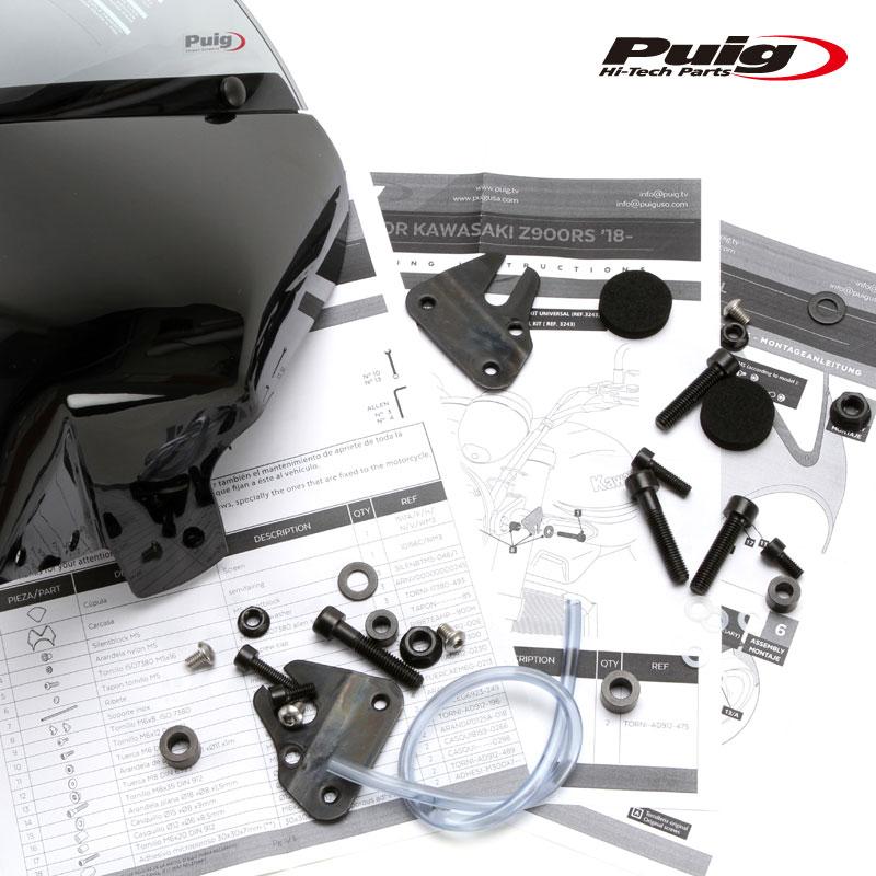 Puig 024NH WINDSHIELD VISION [SMOKE] Kawaski Z900RS SE (22-25)Z900RS (18-25)プーチ スクリーン カウル