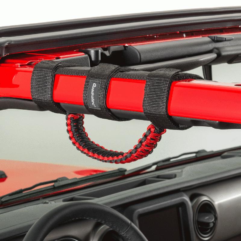 専用です。 Quadrate 14018-1702 550 Paracord Front Grab Handle [RED] JEEP