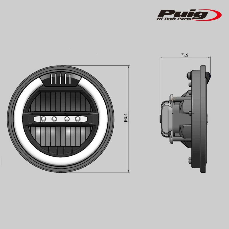 Puig（プーチ） Puig 1944N LED HEAD LIGHT 汎用 ヘッドライト