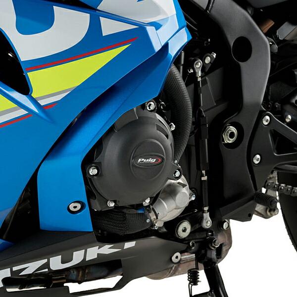 Puig 20126N ENGINE PROTECTOR COVER [BLACK] SUZUKI GSX-R1000 (17-22 