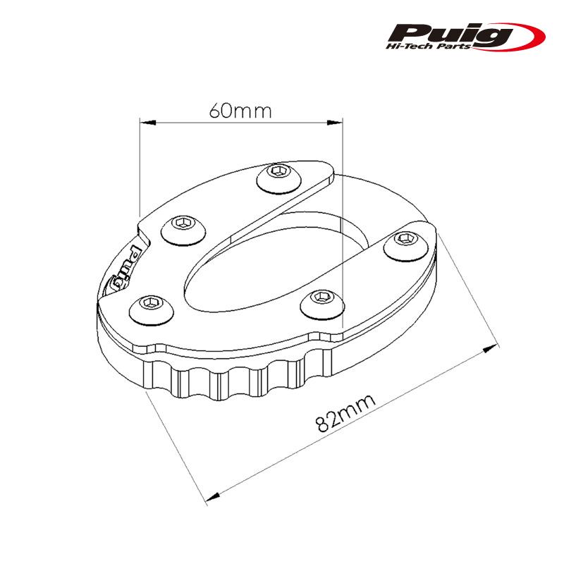 Puig（プーチ） Puig 20198N KICKSTAND EXTENSION Kawasaki Ninja 1000