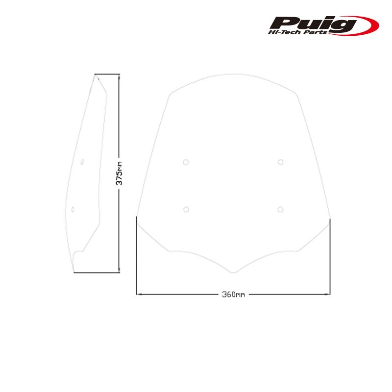 Puig 20283H NEW GENERATION WINDSHIELD TOURING [SMOKE] TRIUMPH ROCKET 3R (20-24) プーチ スクリーン カウル_2