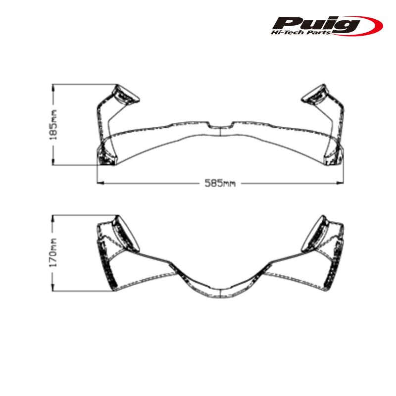 Puig 20508A FRONTAL SPOILER GP [BLUE] HONDA CBR1000RR-R FIREBLADE/SP (20-23) 30 ANNIVERSARY (22-23) プーチ カウル サイドカバーの画像