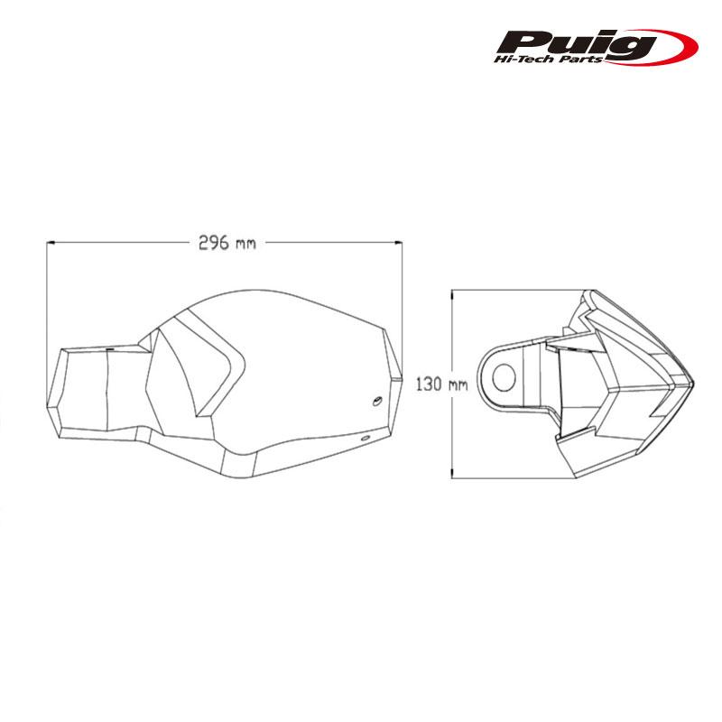 Puig 20509J HANDGUARDS EXTENSION [MATT BLACK] SCRAMBLER1100 (18-20) SCRAMBLER ICON (18-21) DESERT SLED/ CLASSIC/ プーチ スクリーン カウル_4