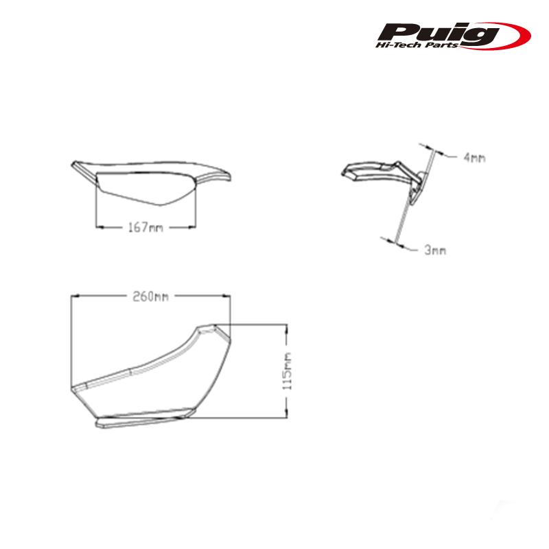Puig（プーチ） Puig 20569V SIDE SPOILER WINGLET [GREEN] ZZR1400
