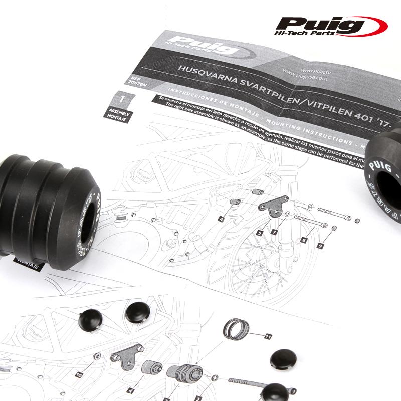 Puig（プーチ） Puig 20576N FRAME SLIDERS [Vintage 2.0] HUSQVARNA
