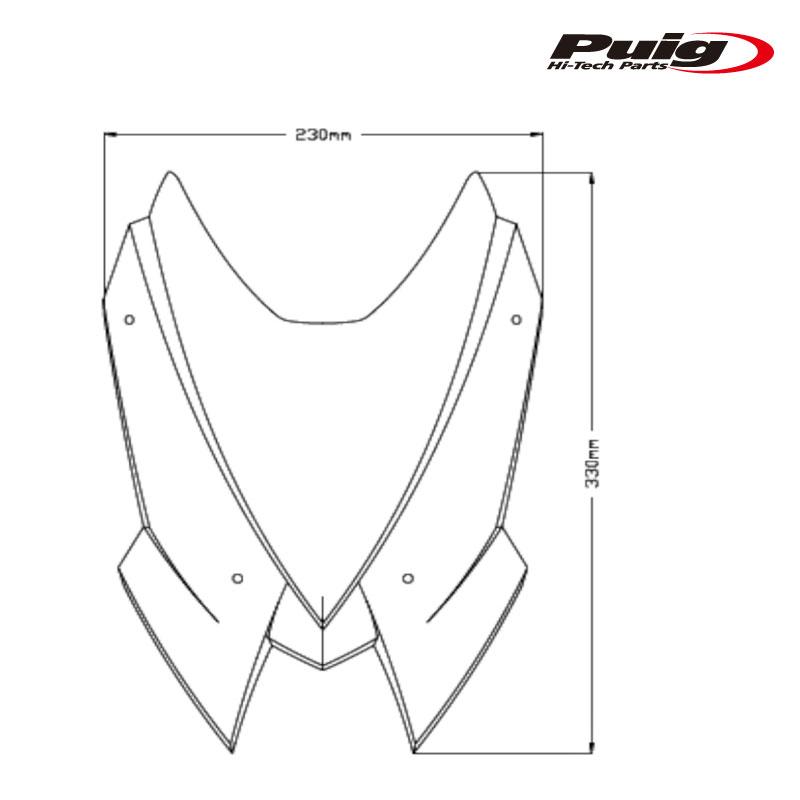 Puig 20680R NEW GENERATION SPORT [RED] MV AGUSTA BRUTALE 1000RR (19-25) BRUTALE 1000 RS (19-25) プーチ スクリーン カウル