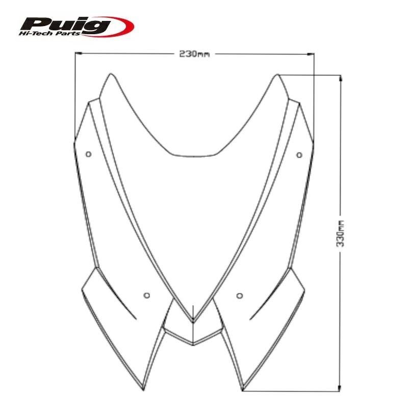 Puig 20680R NEW GENERATION SPORT [RED] MV AGUSTA BRUTALE 1000RR (19-25) BRUTALE 1000 RS (19-25) プーチ スクリーン カウル
