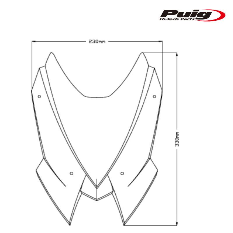 Puig 20680W NEW GENERATION SPORT [CLEAR] MV AGUSTA BRUTALE 1000RR (19-25) BRUTALE 1000 RS (19-25) プーチ スクリーン カウル