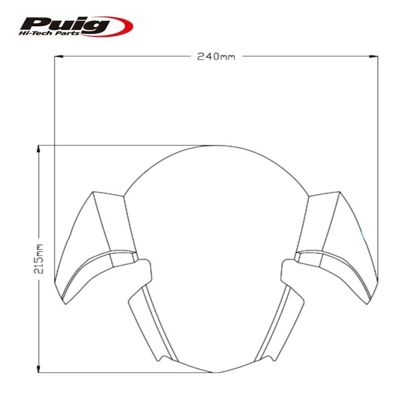 Puig（プーチ） Puig 20688H RACING-Sport SCREEN [SMOKE] DUCATI