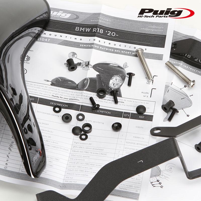 Puig（プーチ） Puig 21047H BATWING SML WINDSHIELD SPORT [SMOKE