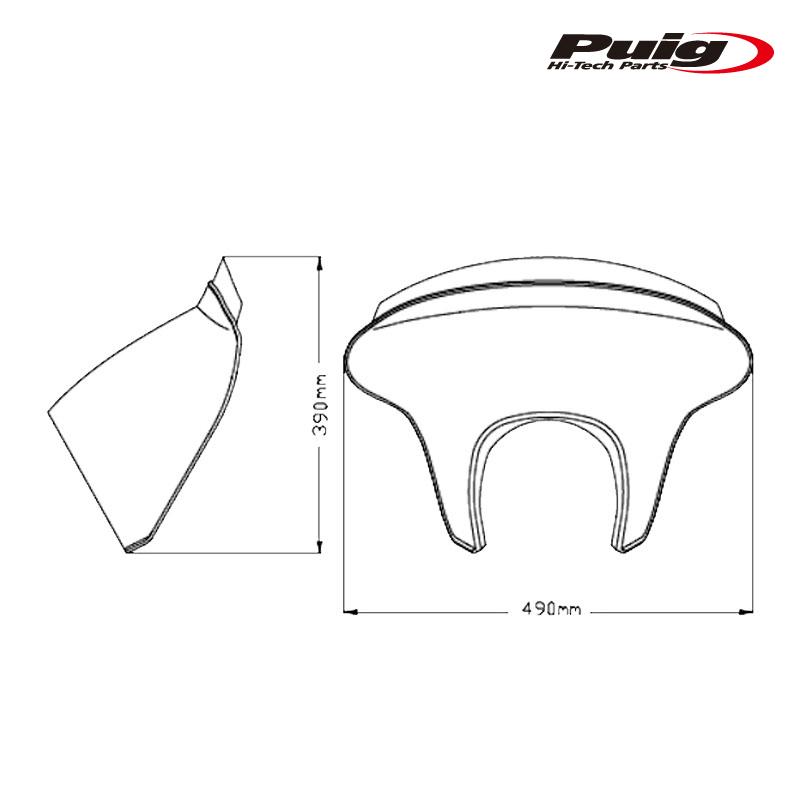Puig（プーチ） Puig 21067W BATWING SML WINDSHIELD SPORT[CLEAR