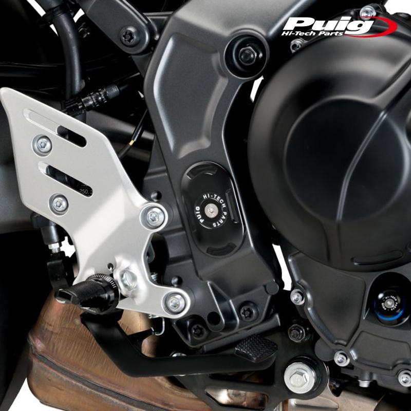 Puig 21089N ALUMINUM CHASSIS COVERS [BLACK] YAMAHA MT-09 (21-23 