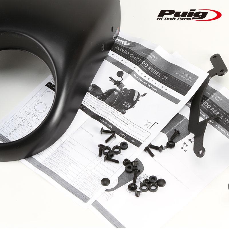 Puig（プーチ） Puig 21090J SEMIFARINGS ANARCHY [MATT BLACK] HONDA