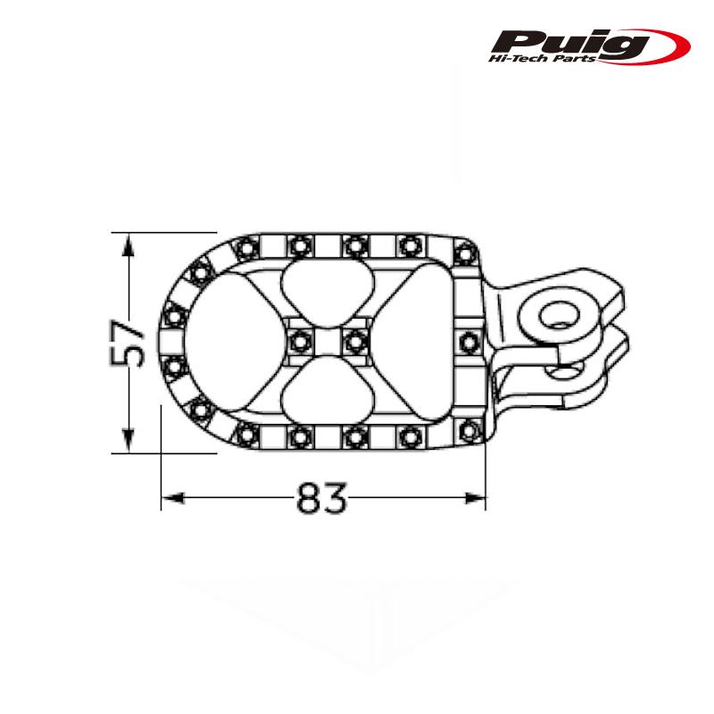Puig（プーチ） Puig 21204A FOOT PEGS オフロード [BLUE] YAMAHA