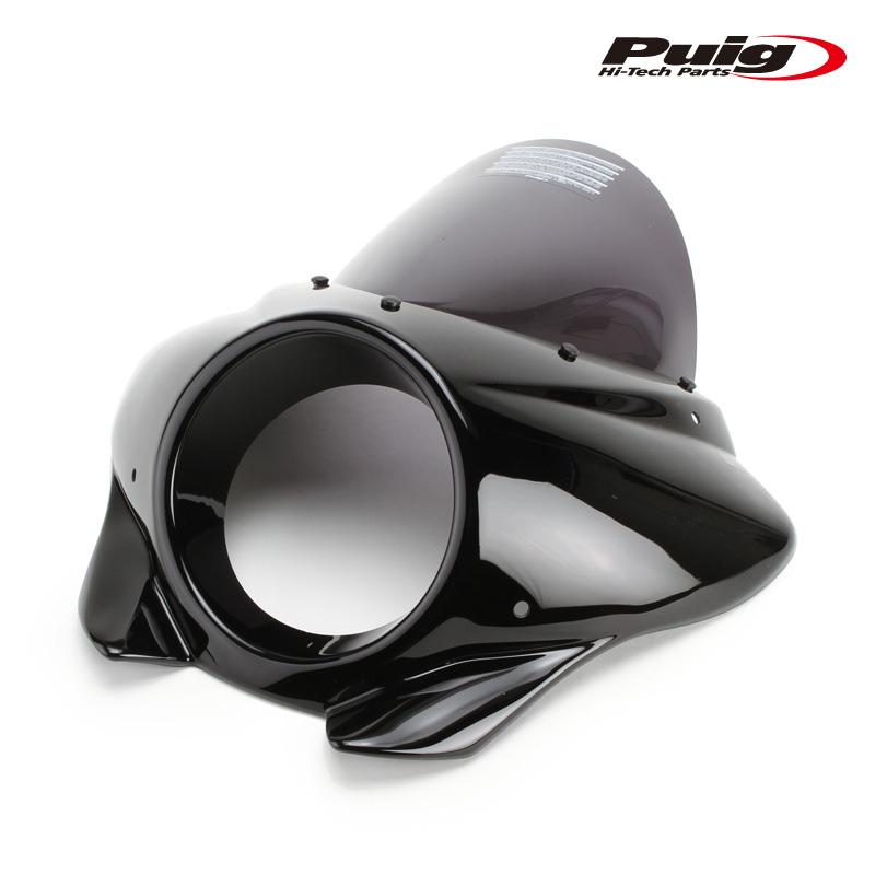 Puig 21332F SEMIFARINGS MIRAGE TOURING Gloss Black [DARK SMOKE] Harley Davidson SOFTAIL STREET BOB FXBB (21-23) プーチ セミフェアリング_3