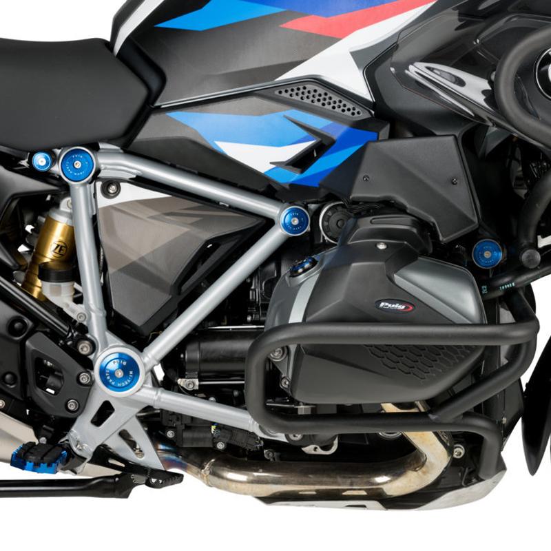 Puig 21432A ALUMINUM CHASSIS COVERS [BLUE] BMW R1200GS ADVENTURE 