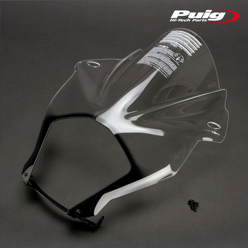 Puig 7004H Racing Windschutzscheibe Für KTM RC125/250/390 (ab 2014) – Transparent/rauchgrau, Aerodynamisch