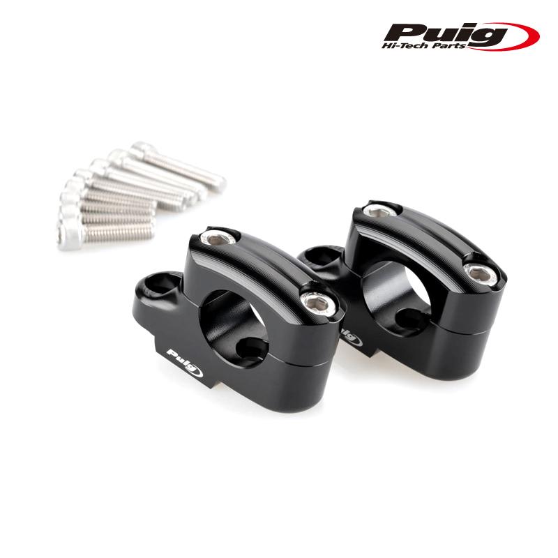 りら Puig（プーチ） Puig 21751N PULLBACK RISERS [BLACK] UP25mm BACK16mm