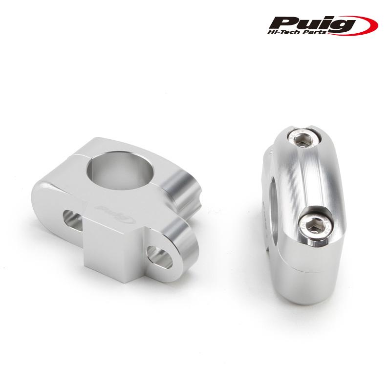 Puig 21751P PULLBACK RISERS [SILVER] UP25mm BACK16mm Φ29mm 汎用 プーチ プルバックライザー_3