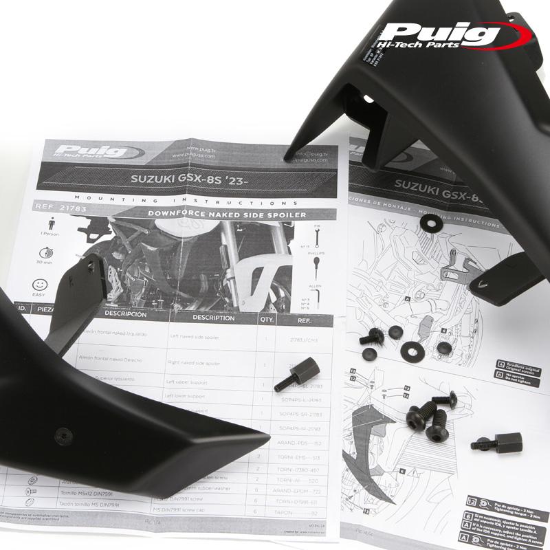 Puig（プーチ） Puig 21783J DOWNFORCE NAKED SIDE SPOILERS [MATT