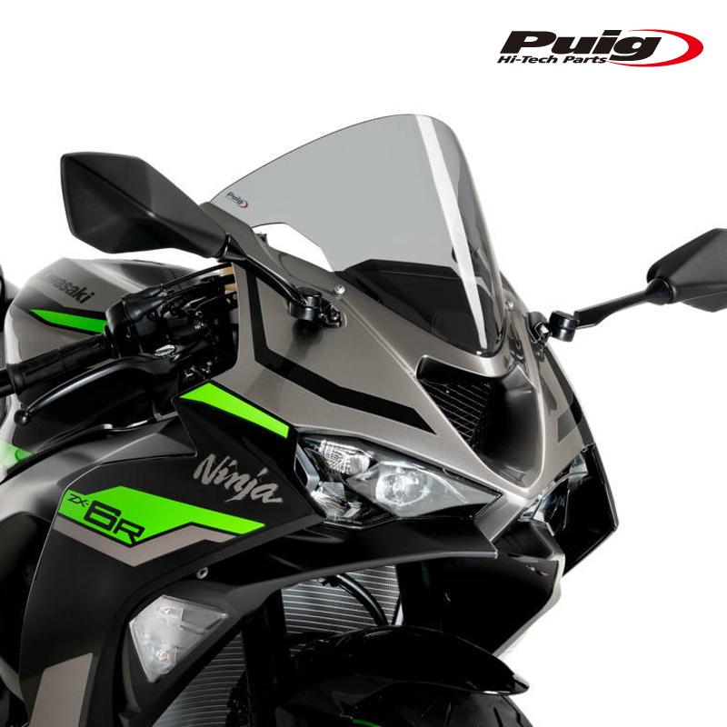 Puig 21523F Dome R-Racer - Carenado Oscuro Ahumado Para Moto, Aerodinámico, 3 Mm De Grosor